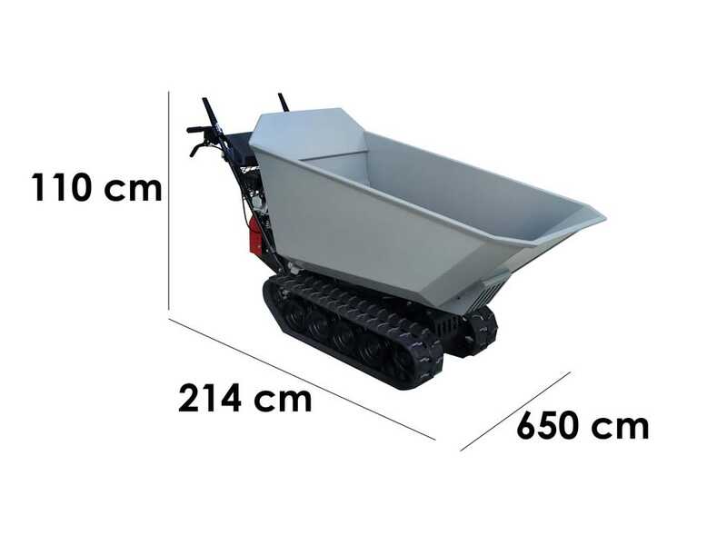 Honda HP 500H IT - Motocarriola cingolata cassone dumper - Portata 500Kg - Cambio idrostatico