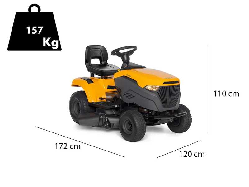 Stiga Tornado 398 - Trattorino tosaerba con scarico laterale e mulching