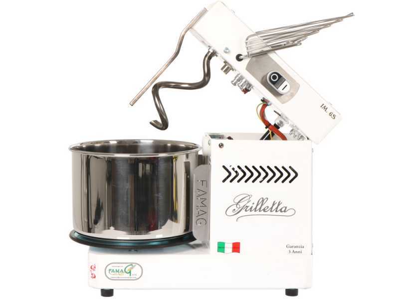 Famag Grilletta IM 6S/230 1 Velocit&agrave; - Impastatrice a spirale 6 Kg con testa sollevabile