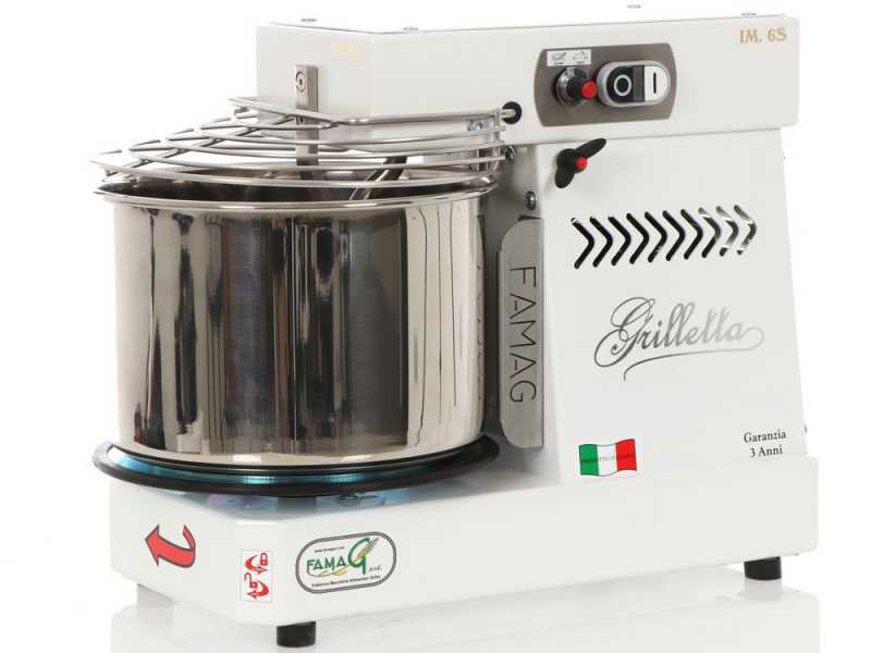 Famag Grilletta IM 6S/230 10 Velocit&agrave; - Impastatrice a spirale 6 Kg con testa sollevabile