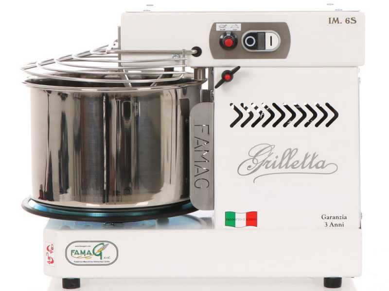 Famag Grilletta IM 6S/230 10 Velocit&agrave; - Impastatrice a spirale 6 Kg con testa sollevabile