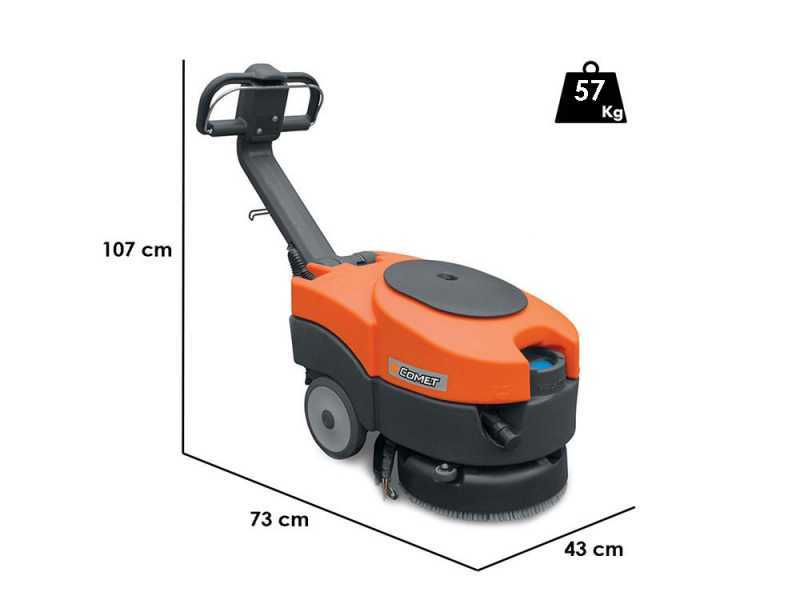 Comet PSW 11 B - Lavapavimenti a batteria - 3 in 1: lava, asciuga e aspira