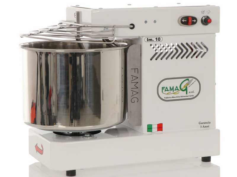 Impastatrice a spirale Famag Grilletta IM 10 alta idratazione - 10 velocit&agrave; - Capacit&agrave; vasca 10 Kg 13 litri