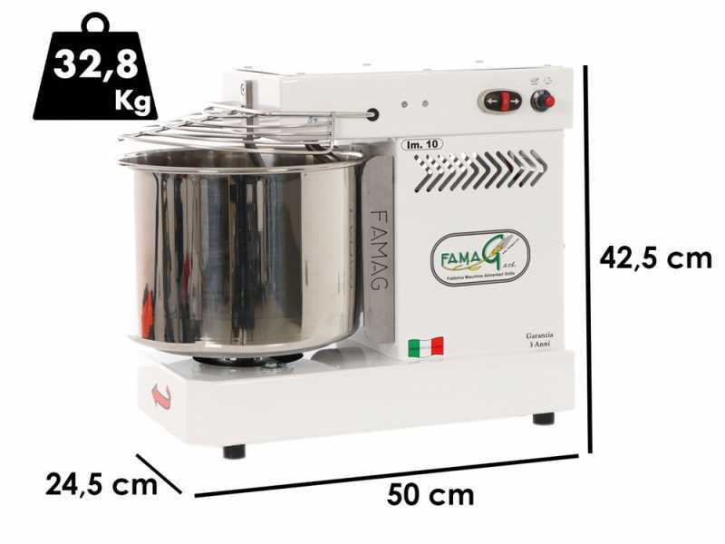 Impastatrice a spirale Famag Grilletta IM 10 alta idratazione - 10 velocit&agrave; - Capacit&agrave; vasca 10 Kg 13 litri