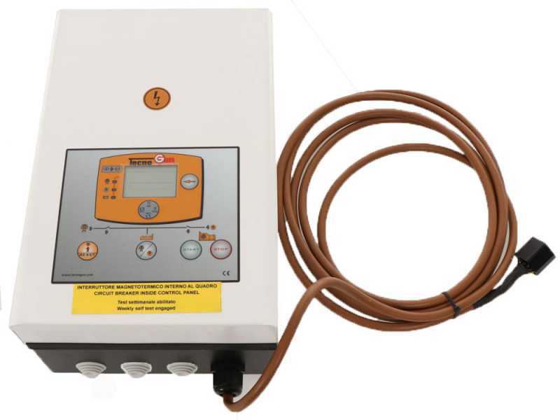 TecnoGen H8000 E/A - Generatore di corrente a benzina 5.8 kW - Continua 5.2 kW Monofase + ATS