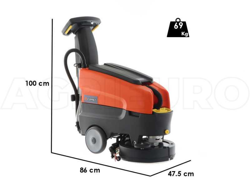 Comet PSW 15 B - Lavapavimenti a batteria - 3 in 1: lava, asciuga e aspira