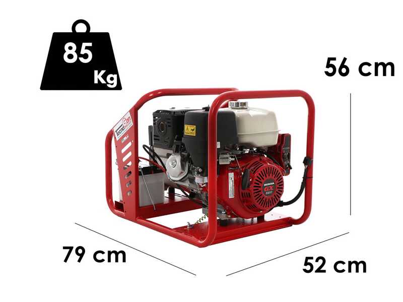 Tecnogen H8000 TE/A - Generatore di corrente a benzina con AVR 6 kW - Continua 5.4 kW Trifase + ATS