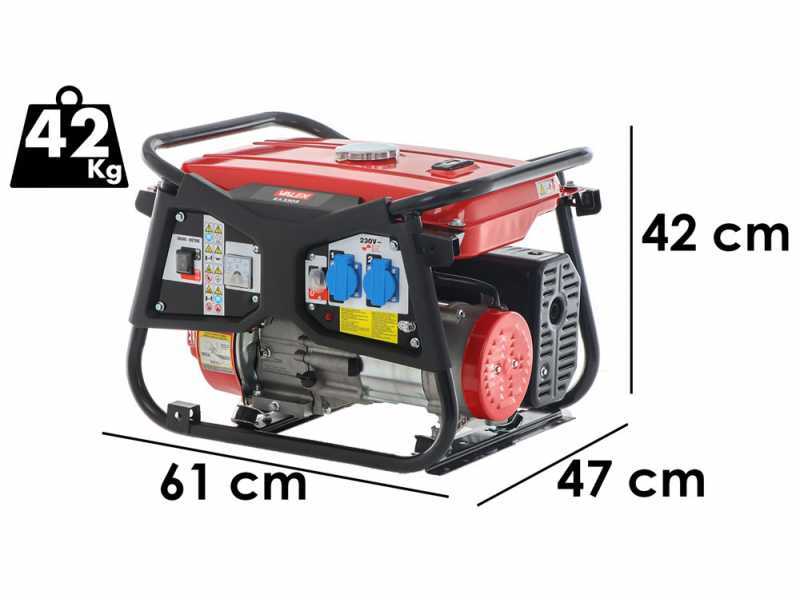 Valex EX 3305 - Generatore di corrente a benzina carrellato 3 kW - Continua 2.7 kW Monofase