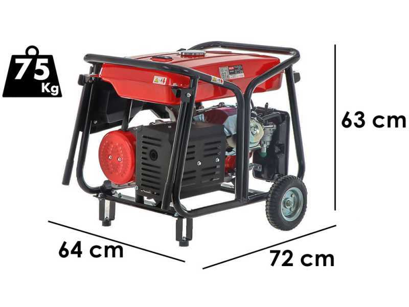 Valex EX 5505 - Generatore di corrente a benzina carrellato 5.5 kW - Continua 5 kW Monofase