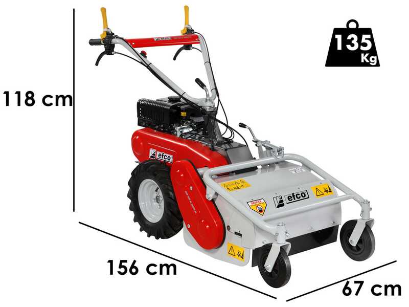 Efco DR 50 K800H - Trinciaerba professionale a martelli - Motore a benzina 6 HP
