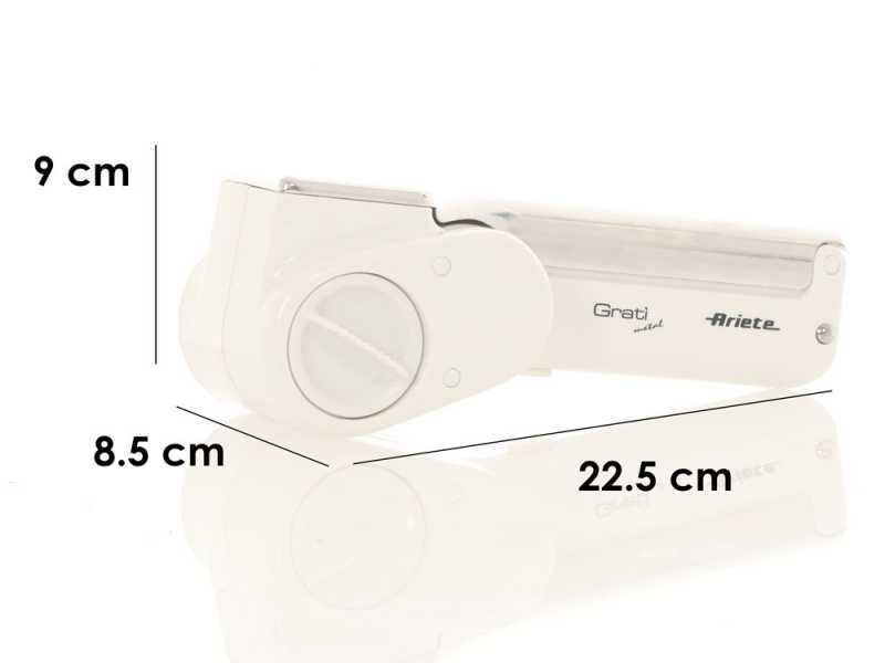 Ariete Grat&igrave; Metal 44 - Grattugia a batteria - 2 rulli in dotazione 