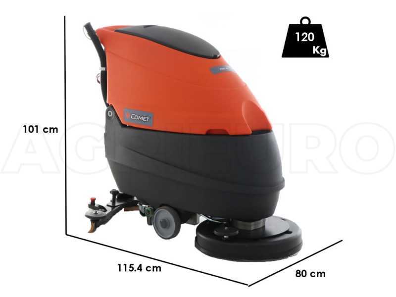 Comet PSW 45 BT - Lavapavimenti a batteria - 3 in 1: lava, asciuga e aspira