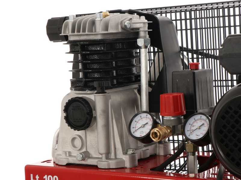 Fini Advanced MK 102-100-2M - Compressore aria elettrico monofase a cinghia - Motore 2 HP - 100 lt
