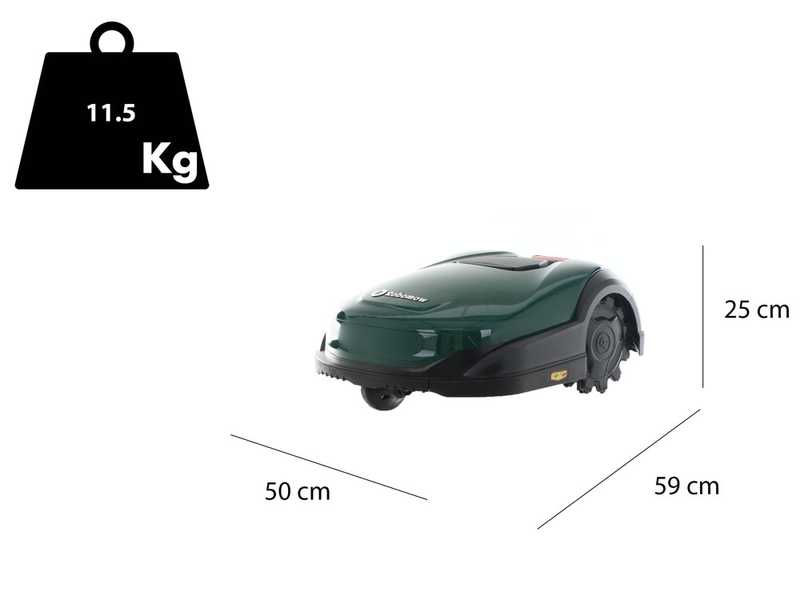 Robomow RK 3000 PRO - Robot rasaerba - con batteria al litio 18V - 7.2 Ah