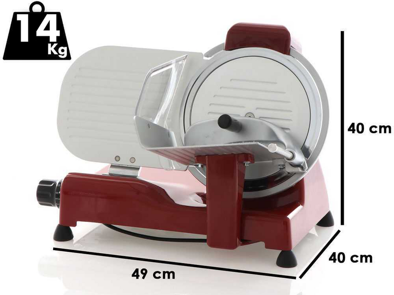 PROMO RGV Vintage 250 Rossa - Affettatrice con lama temperata 250mm - 140W