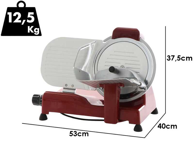 RGV Vintage 250 Rossa - Affettatrice con lama temperata 250mm - 140W