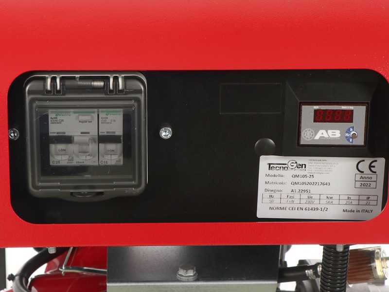 TecnoGen H8000LX - Generatore di corrente a benzina 5.8 kW - Continua 5.2 kW Monofase