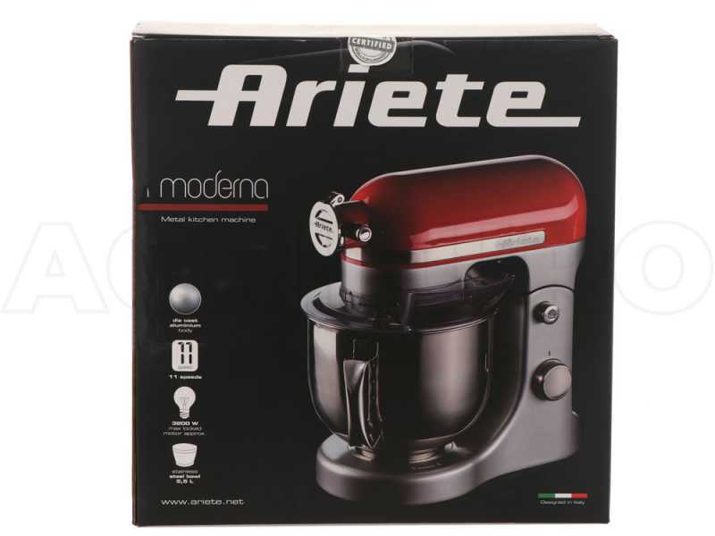 Ariete Moderna Rosso - Impastatrice Planetaria - 1600 Watt