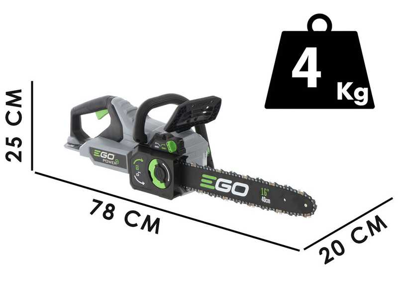 EGO CS1610E 56V - Motosega a batteria - Lama da 40cm - SENZA BATTERIA E CARICABATTERIE
