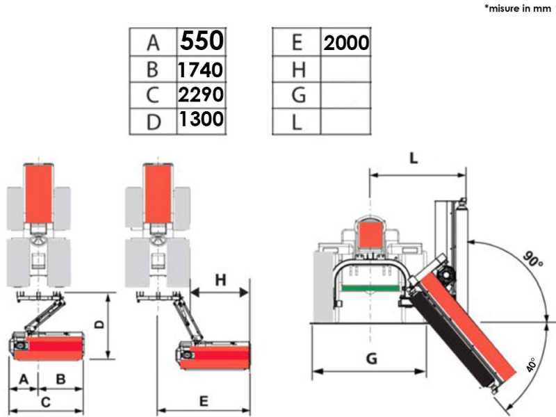 Ceccato trincione 290 argini 1200 - Trincia laterale per trattore - a coltelli - Serie leggera