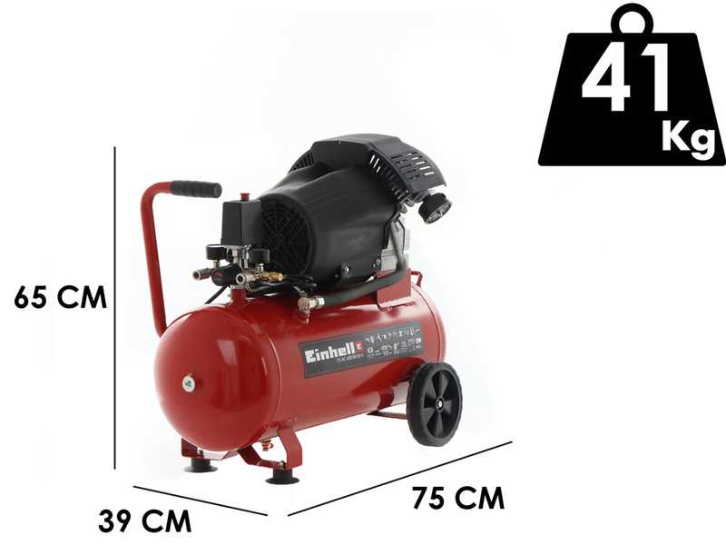 Einhell TC-AC 420/50/10 - Compressore aria elettrico carrellato - Motore 3 HP - 50 lt aria compressa