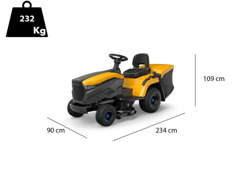 Stiga Estate 798e - Trattorino tagliaerba a batteria - Motore elettrico Stiga - cesto di raccolta