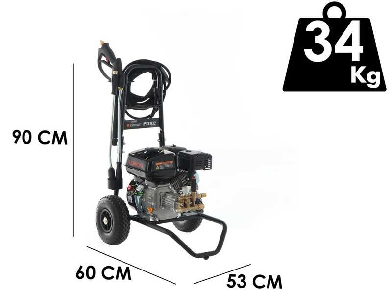 Comet FDX2 CXD 10/220 - Idropulitrice a scoppio - 220 bar - 600 l/h - Motore Loncin G200FA benzina