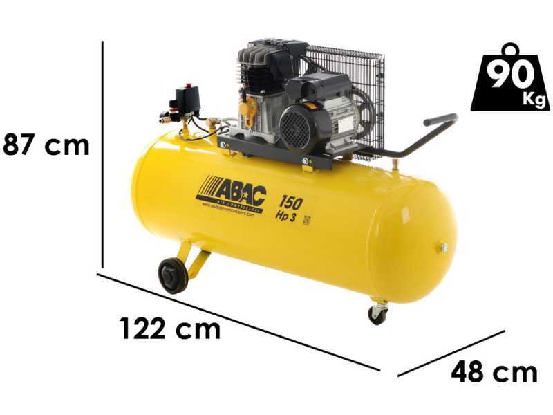 Compressore aria a cinghia ABAC mod. B26B/150 CM3 - Serbatoio da 150 litri