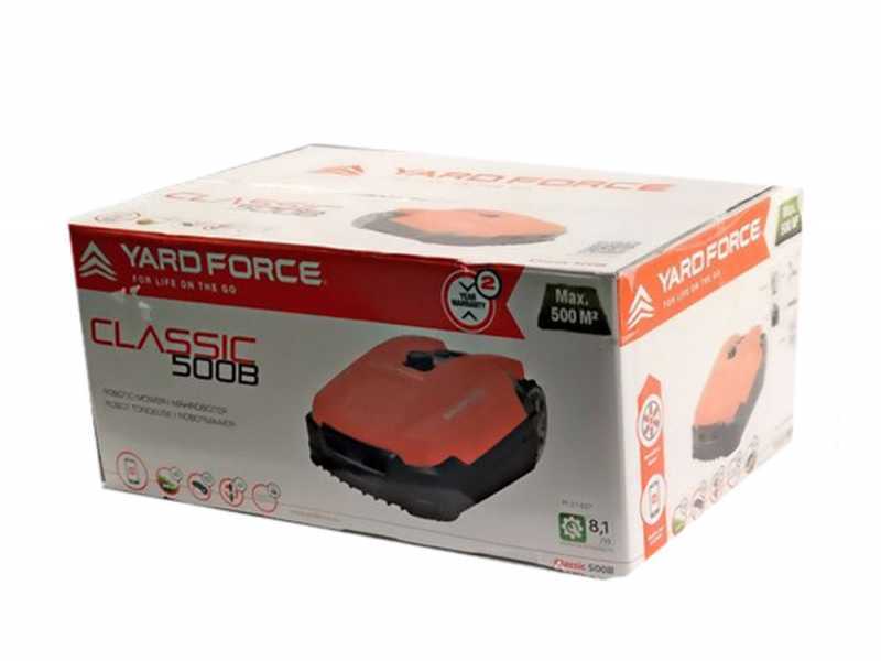 Yard Force Classic 500B - Robot rasaerba - Bluetooth integrato - Sensori anticollisione