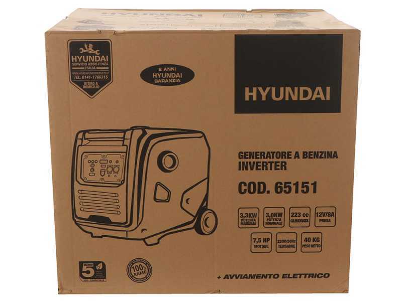 Hyundai H3750iE - Generatore di corrente ad inverter versione trolley 3.3 kW - Continua 3 kW Monofase