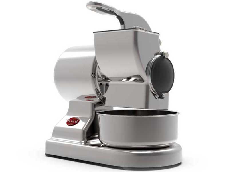 RGV Robusta Silver - Grattugia elettrica da tavolo in alluminio - 450W