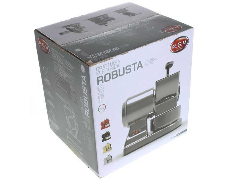 RGV Robusta Silver - Grattugia elettrica da tavolo in alluminio - 450W