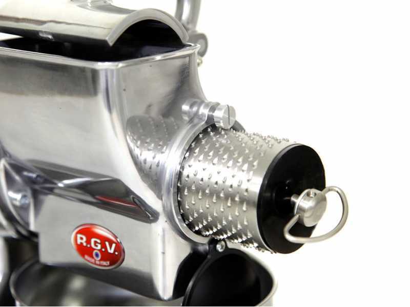 RGV Robusta White - Grattugia elettrica da tavolo in alluminio - 450W