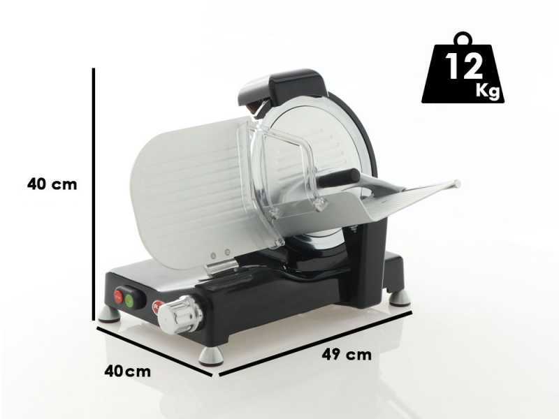RGV Vintage 250 Black - Affettatrice con lama temperata 250mm - 140W