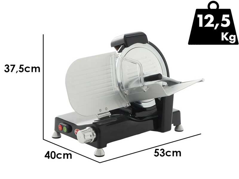 RGV Vintage 250 Black - Affettatrice con lama temperata 250mm - 140W