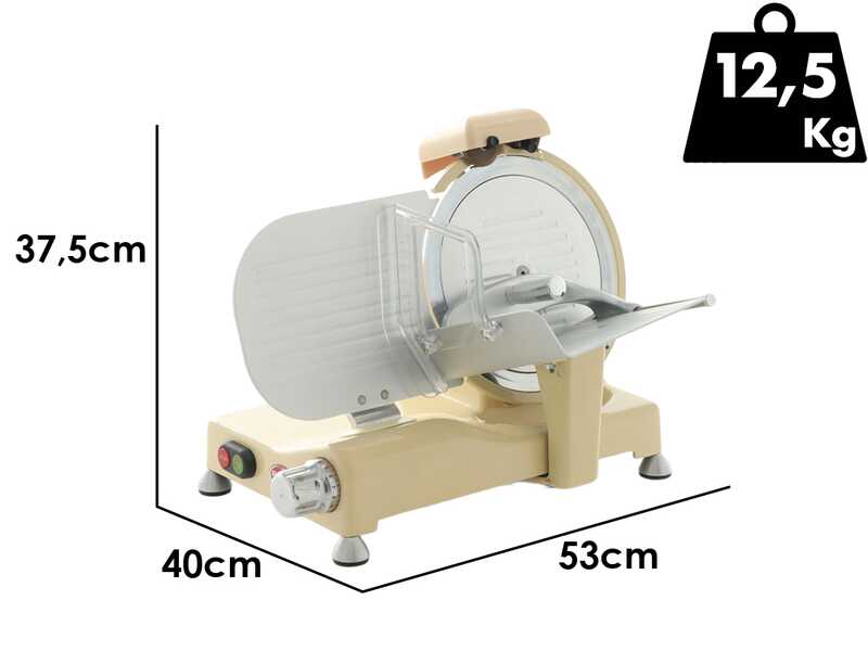 RGV Vintage 250 Ivory - Affettatrice  con lama temperata 250mm - 140W