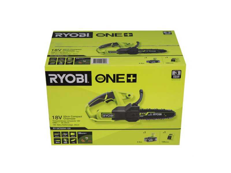 Ryobi RY18CS20A-0 - Elettrosega da potatura - 18V - SENZA BATTERIE E CARICABATTERIE