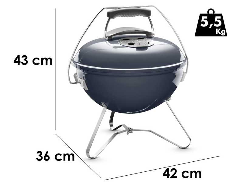 Weber Smokey Joe Premium Blu - Barbecue a carbone portatile