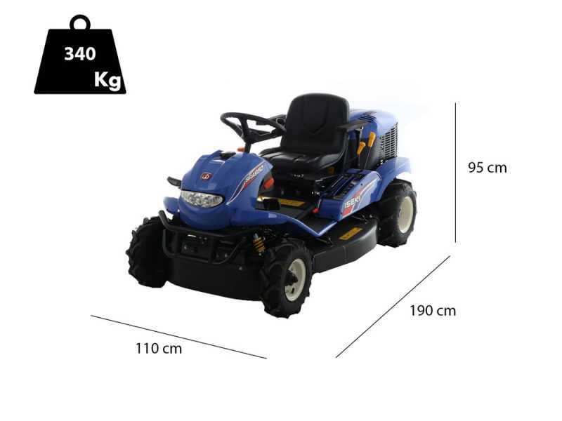 Iseki SRA 950A 2WD - Trattorino trinciaerba - Motore Kawasaki 726 cc - Trasmissione Idrostatica a due stadi