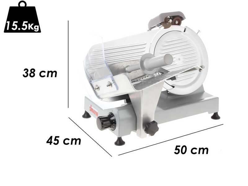 Sirman Smart 250 - Affettatrice con lama da 250 mm - Affilatoio Fisso
