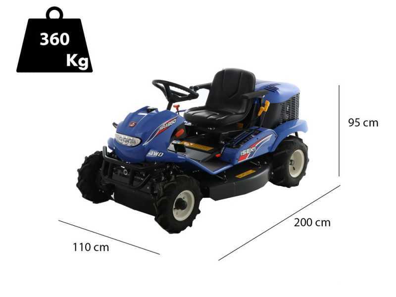 Iseki SRA 950 FA 4WD - Trattorino trinciaerba - Motore Kawasaki 726 cc - 4 ruote motrici