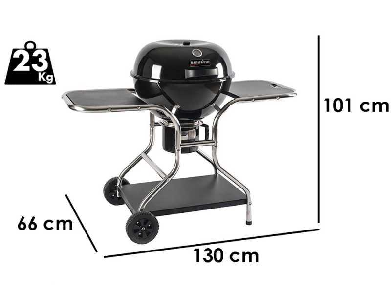 Barbecue a carbone MasterCook Sally carrellato - Diametro griglia 57 cm