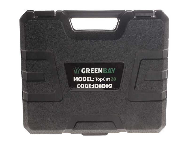 GreenBay TopCut 28 - Forbice elettrica da potatura - 2x 16.8V 2Ah - Diametro di taglio 28mm