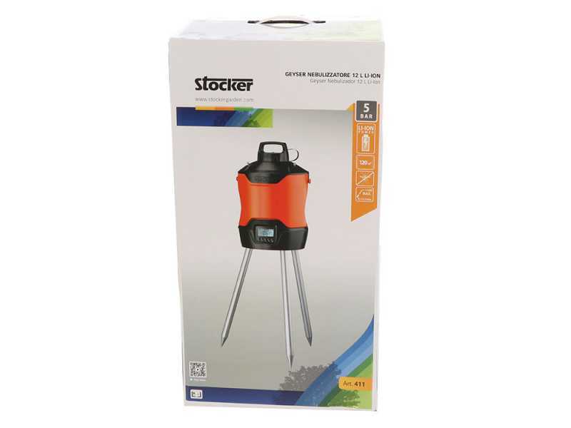 Stocker Geyser 12L - Nebulizzatore antizanzare da giardino a batteria - 12V 2,5Ah