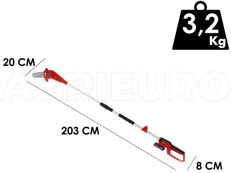 Einhell GC-LC 18/20 Li T - Potatore a batteria su asta con prolunga - SENZA BATTERIE E CARICABATTERIE