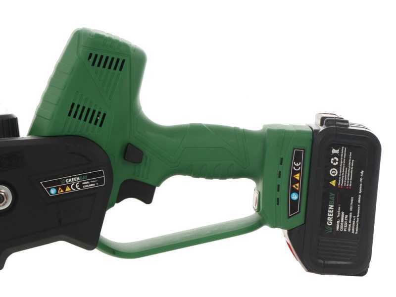 GreenBay TopSaw 8 - Potatore a batteria - 2 batterie da 21V - 4Ah