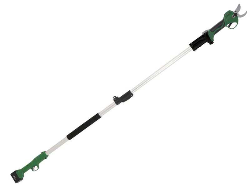 GreenBay TopCut 32 - Forbice elettrica da potatura su asta - 2x 16.8V 2Ah - 150/210 cm - Diametro di taglio 32mm
