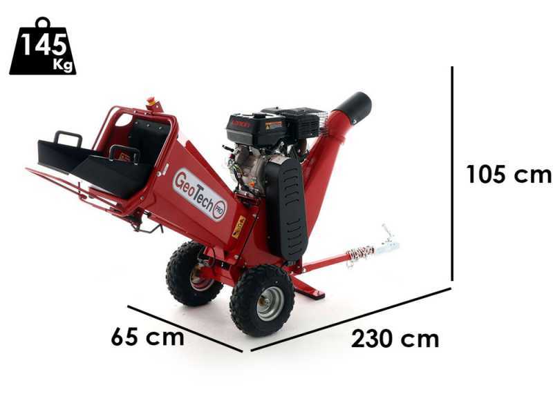 GeoTech-Pro PCS 90 L - Biotrituratore a scoppio professionale - Motore Loncin G270F