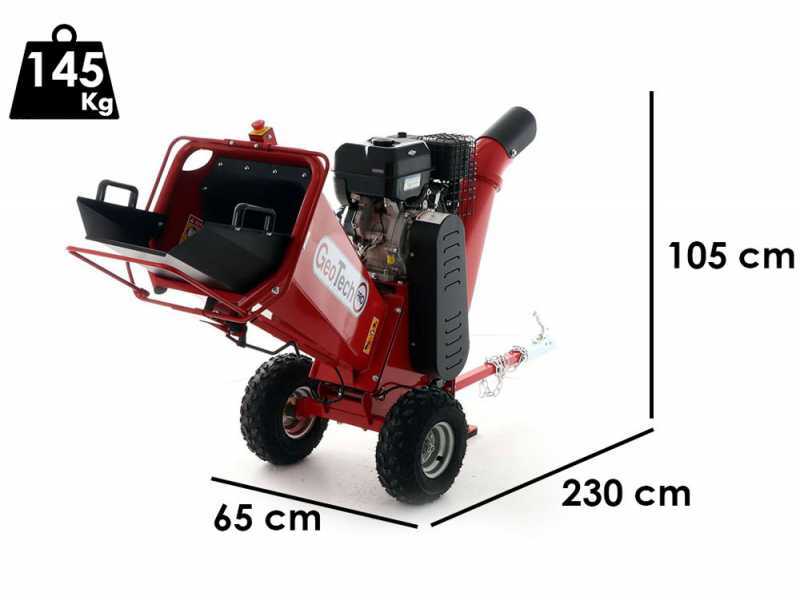 GeoTech-Pro PCS 90 BS - Biotrituratore a scoppio professionale - Motore Brigss&amp;Stratton
