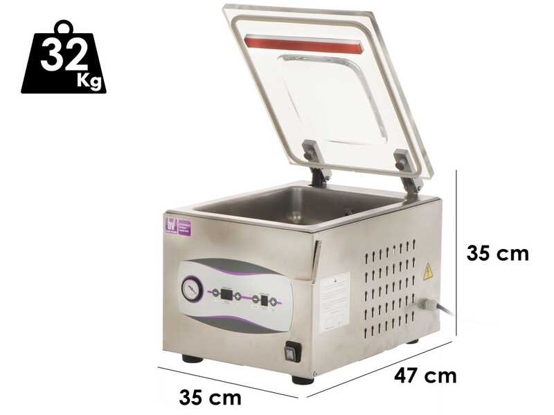 Besser Vacuum Fusion 27 - Macchina sottovuoto a campana - Barra saldante da 27cm